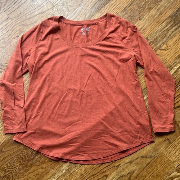 Terra And Sky Tops - Terra and Sky Pumpkin Orange Colored Tee Women's Plus Size 0X (14W)